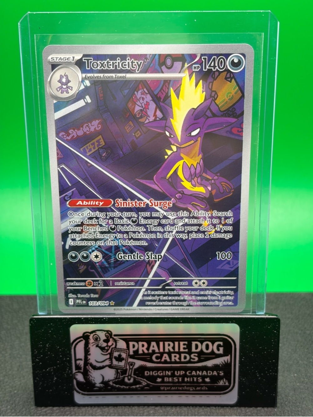 Illustration Rare Toxtricity Holo Pokemon Trading Card